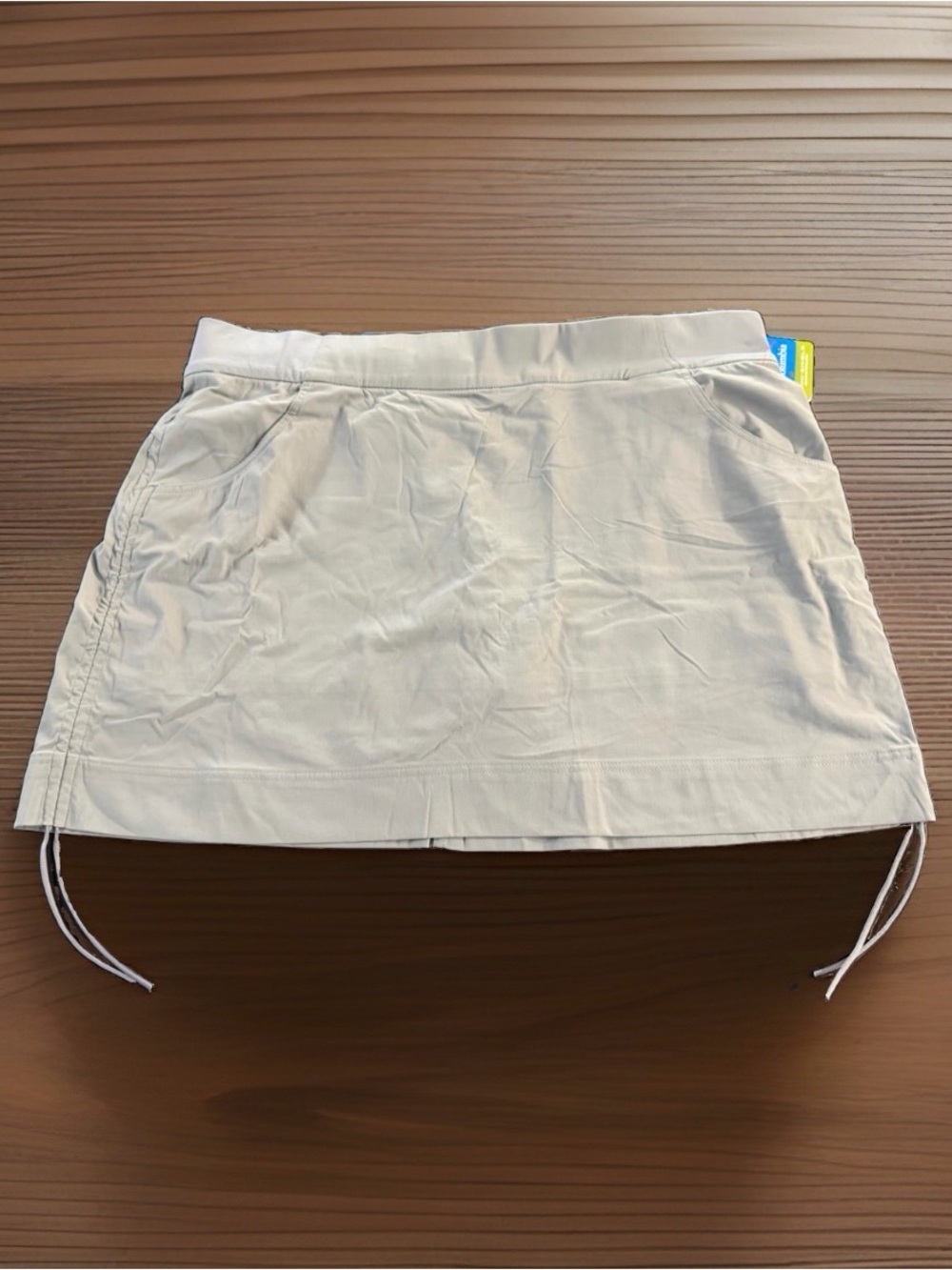 Columbia Light Gray Mini Skort with Drawstrings